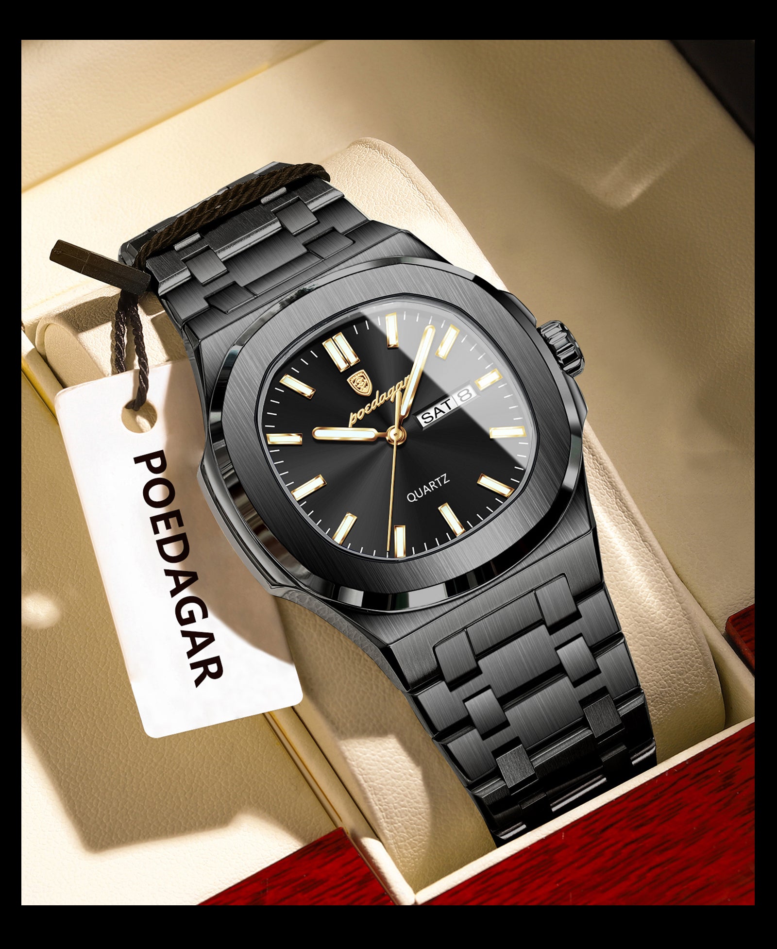 Relógio Poedagar Deluxe King All Black®